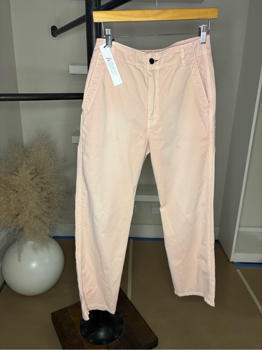 ASKK NY Tomboy Colored Light Pink Wide Leg Jeans
